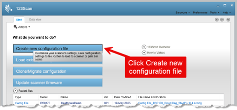 Create a New Configuration File