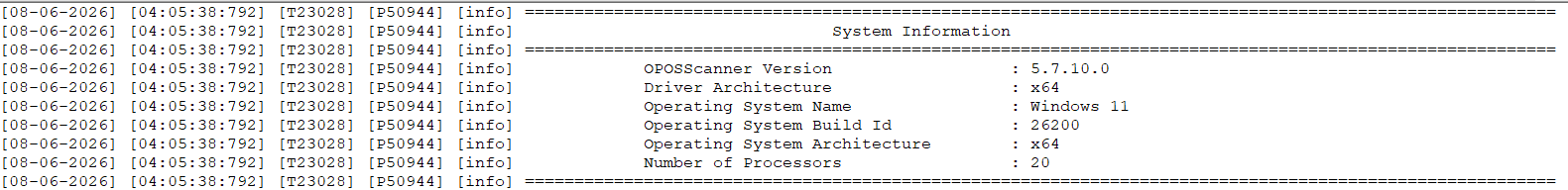System Information Log