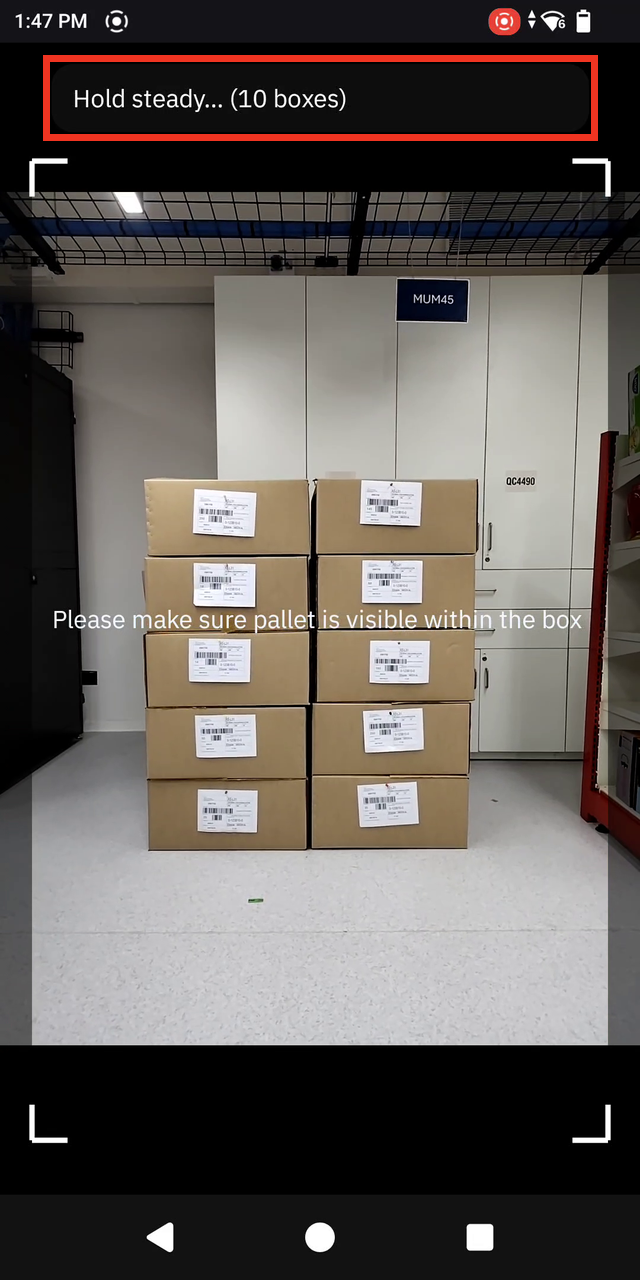 Capture Barcode Screen